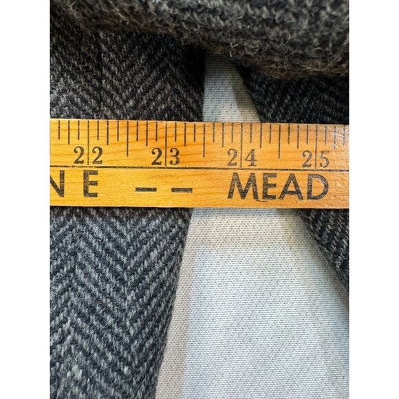 Sergio Valente Mens Herringbone Wool Blazer Jacket Size 46 Gray Made In Turkey - Picture 11 of 15